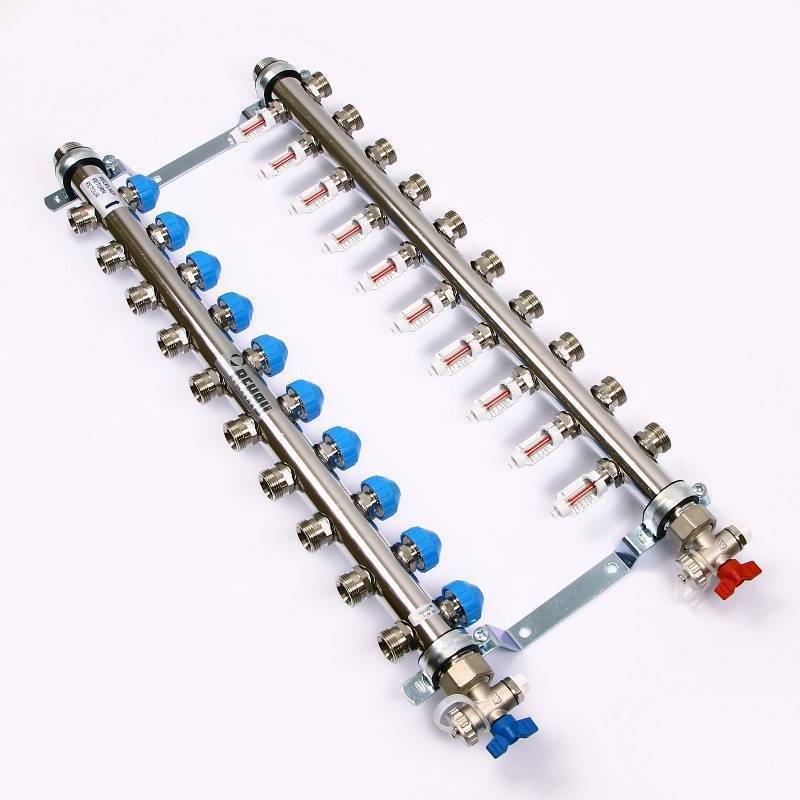 Коллекторная группа REHAU HKV-D 1 x 3/4 EK 10 выходов 208101