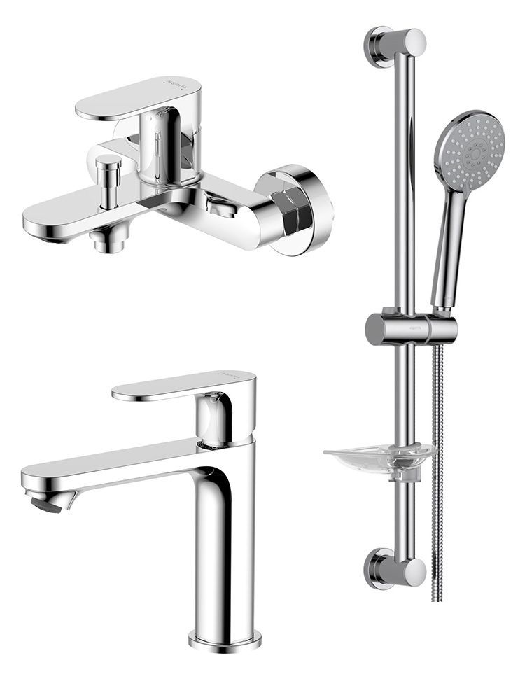 Набор смесителей 3 в 1 Aquatek АЛЬФА (AQ1910CR+AQ1940CR+AQ2013CR) AQ1930CR