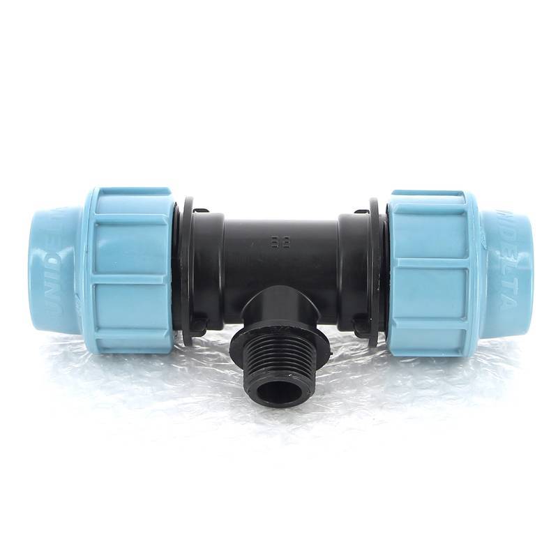 Тройник компрессионный Unidelta ПНД 32x3/4 наружная резьба 1010032003