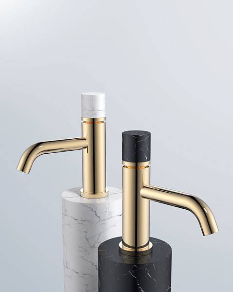 Смеситель для раковины высокий Boheme Stick Gold Touch Chrome 122-GCR.2