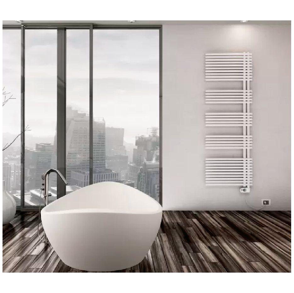 Полотенцесушитель электрический Lazzarini E-Garda 1000 Вт прямой белый 5228