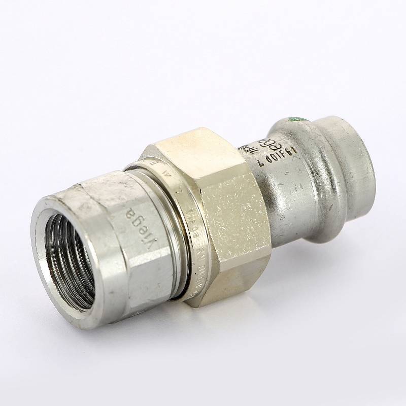 Муфта разъемная Viega Sanpress Inox 18х1/2 пресс-В с плоским уплотнением 437473