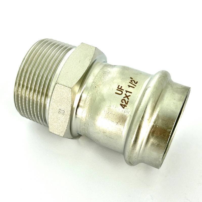 Муфта пресс-Н STOUT 42x1 1/2 нержавеющая сталь 772S6600