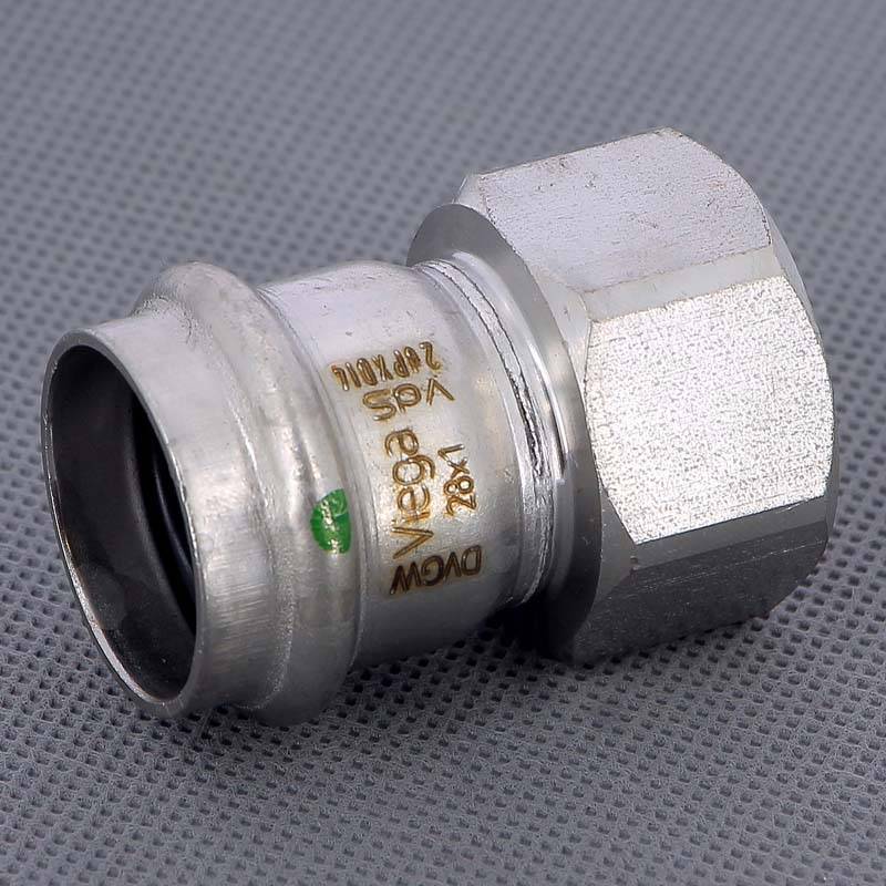 Муфта переходная пресс-В Viega Sanpress Inox нержавеющая сталь 28x1 436650