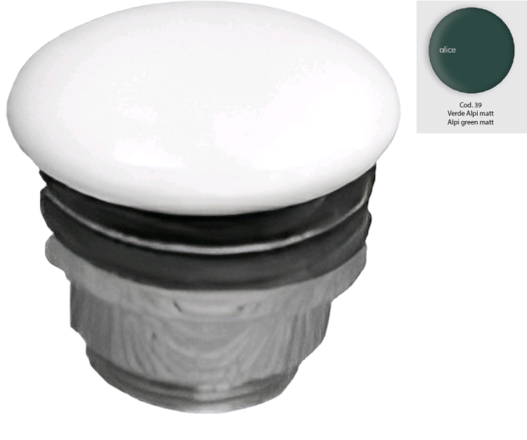 Донный клапан Alice Ceramica для раковины Alpi Green Matt PIL00639