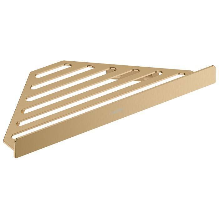 Полка для ванной угловая Hansgrohe AddStoris 305x148x43 мм шлифованная бронза 41741140