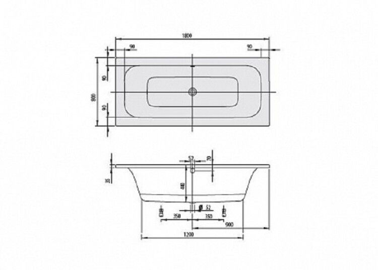 Ванна Villeroy & Boch Loop & Friends 1800x800 мм альпийский белый UBA180LFS2V01