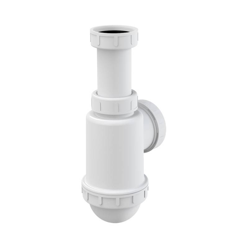 Сифон бутылочный Alca 1 1/4 x 40 мм для раковины под донный клапан белый AG210722154