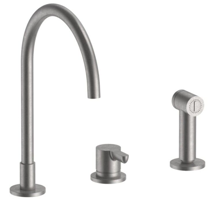 Смеситель для кухни Fantini Icona Classic однорычажный цвет Raw Metal PVD 53Q8R551