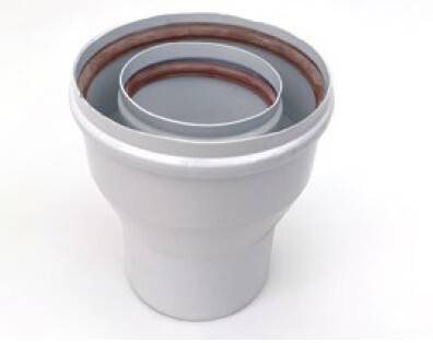 Адаптер коаксиальный Hogart 60/100-80/125 мм папа-мама TR6080H