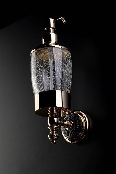 Дозатор для жидкого мыла Boheme Palazzo подвесной золото 10167