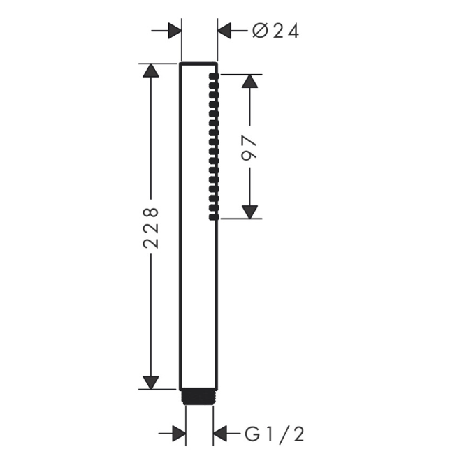Ручной душ Hansgrohe Pulsify S 1jet PowderRain шлифованная бронза 24126140