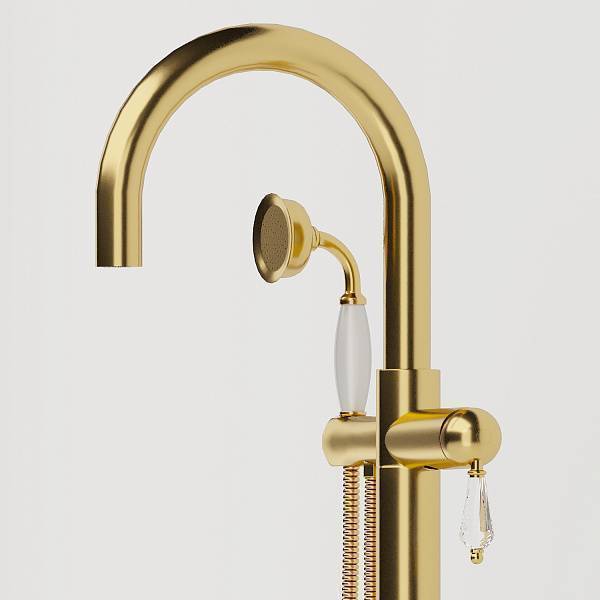 Смеситель для ванны с душем напольный Boheme Imperiale золото 289-SW