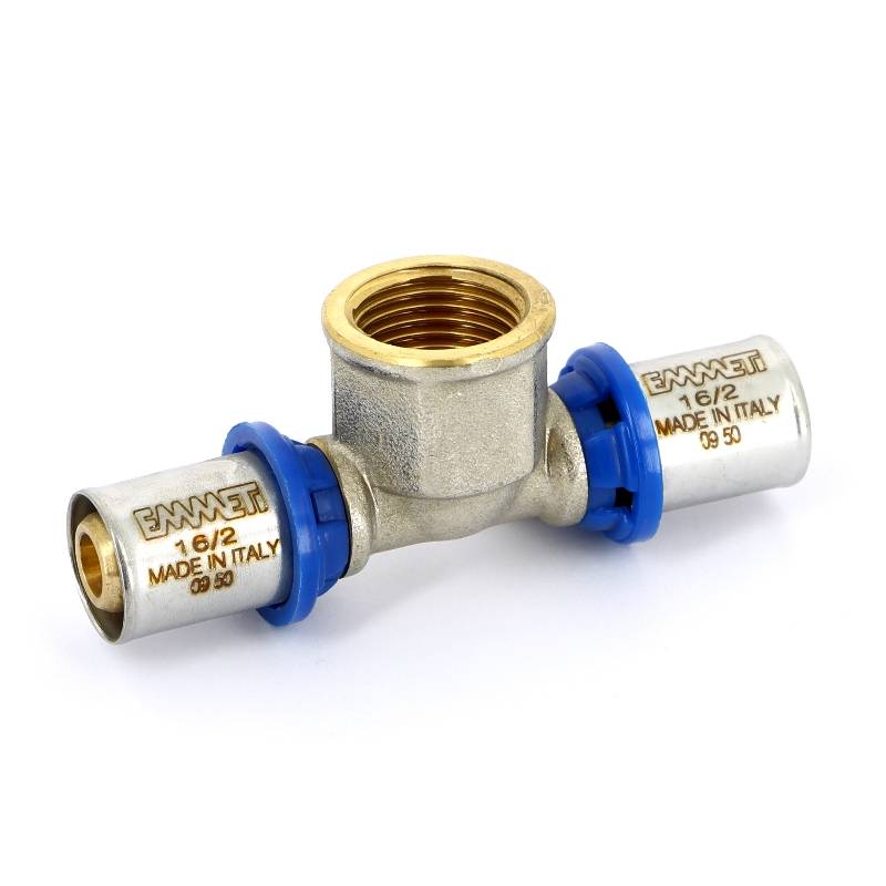 Тройник пресс-В Emmeti 16x1/2x16 мм 28101400