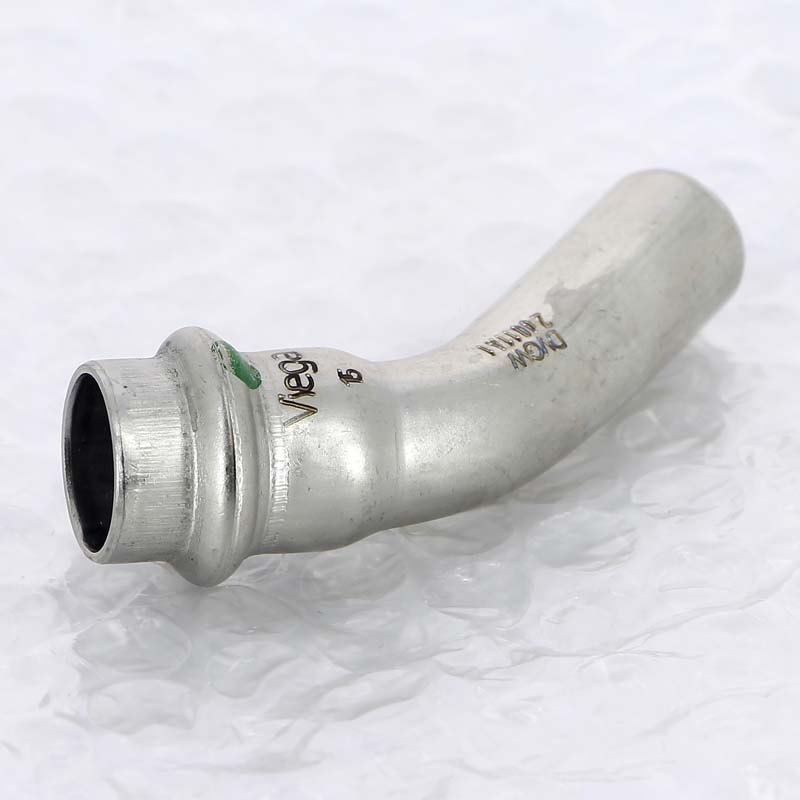 Угол-вставка 45° пресс Viega Sanpress Inox 15 мм нержавеющая сталь 435387