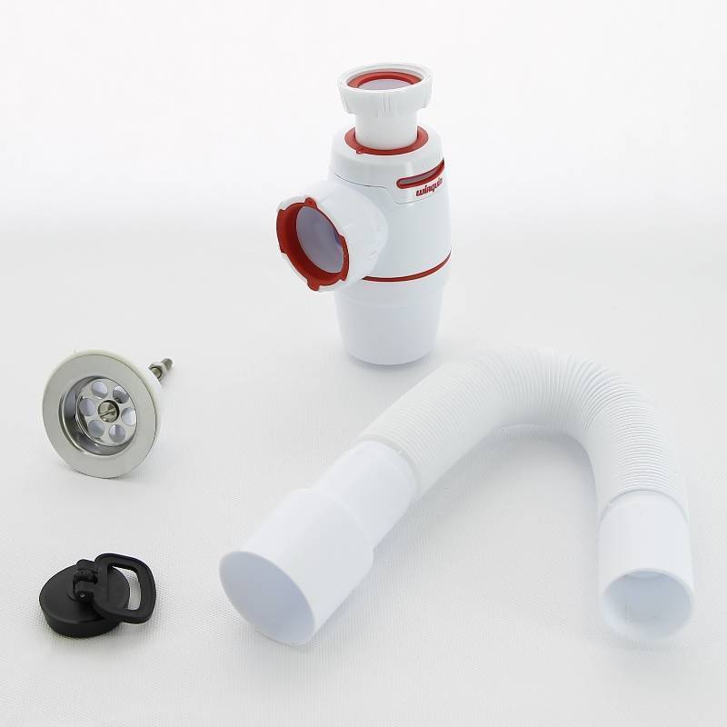 Сифон для раковины Wirquin NEO AIR 1 1/4 x 40 мм с выпуском и гофрой 30987079