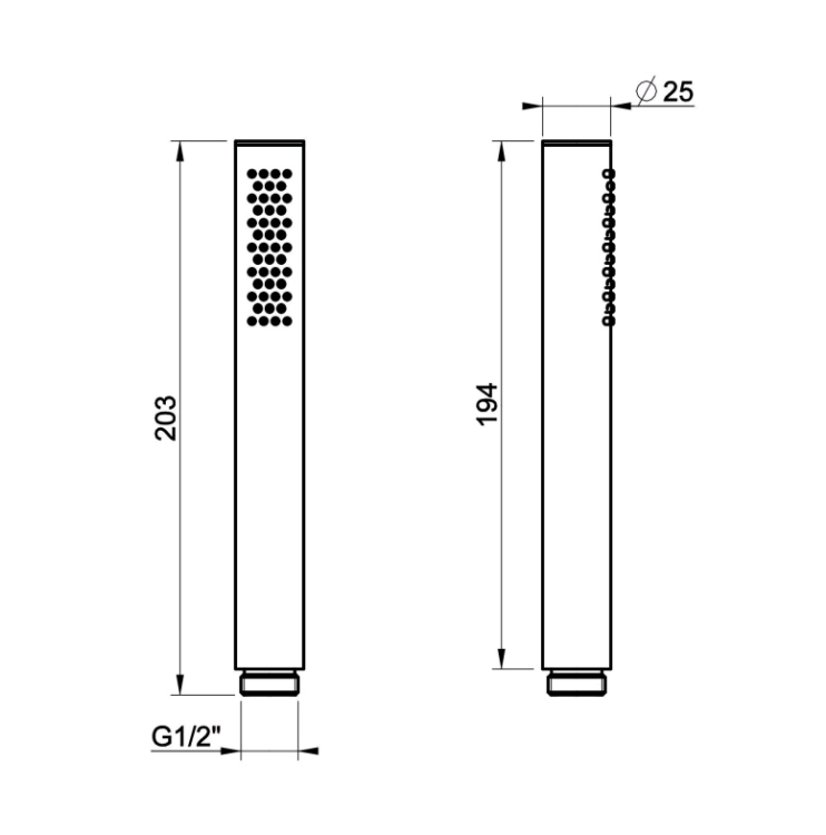 Ручной душ Gessi 316 Bath-Shower 25 мм Copper Brushed PVD 54054708