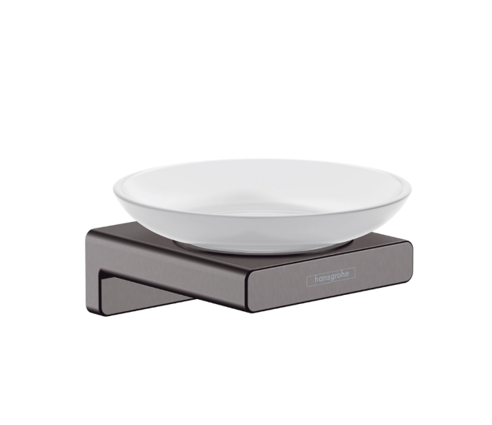 Мыльница Hansgrohe AddStoris 107x109x52 мм шлифованный черный хром 41746340