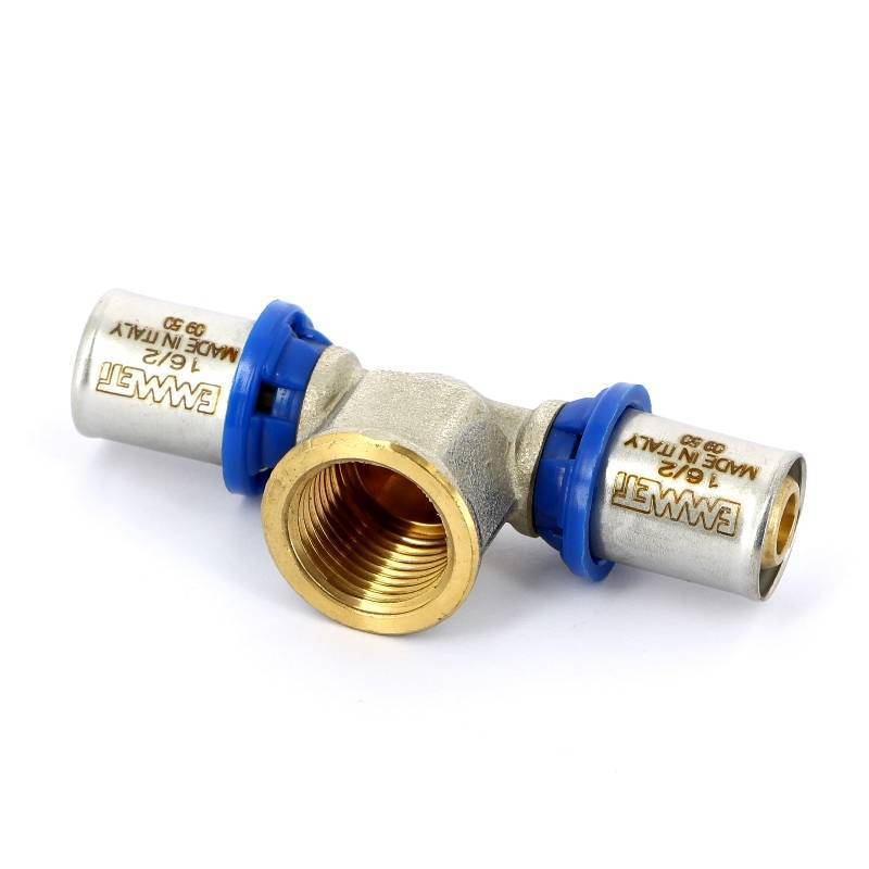 Тройник пресс-В Emmeti 16x1/2x16 мм 28101400