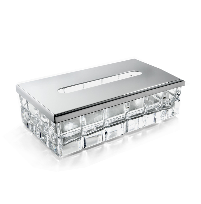 Контейнер для бумажных салфеток настольный 3SC Palace 230х125х70 мм никель сатинированный матовый PA70ACRNX