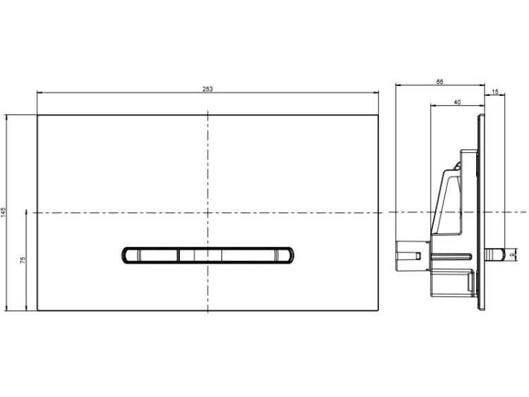 Клавиша смыва Villeroy & Boch ViConnect 253x145 мм цвет белый 92216168