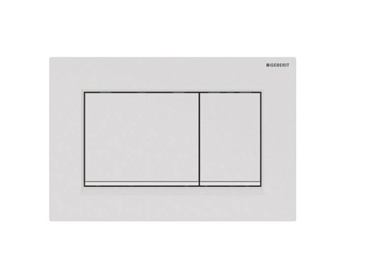 Клавиша смыва Geberit Sigma30 двойной смыв белый матовый лак 115.883.01.1