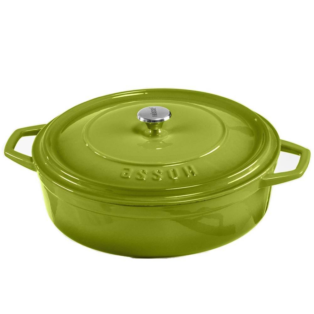 Кастрюля низкая Hascevher Y KT 28 см зеленая A892828