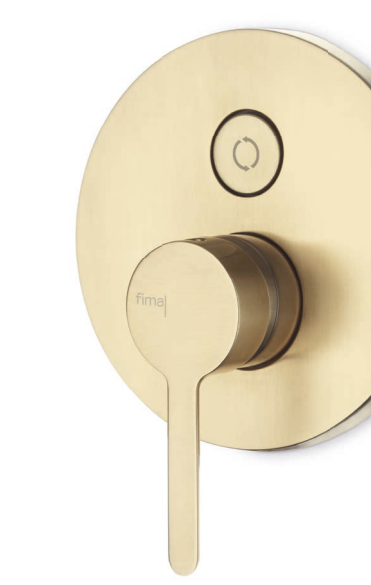 Смеситель для душа встраиваемый FIMA Carlo Frattini Snap на 2 выхода брашированный шампань F3119E2HS
