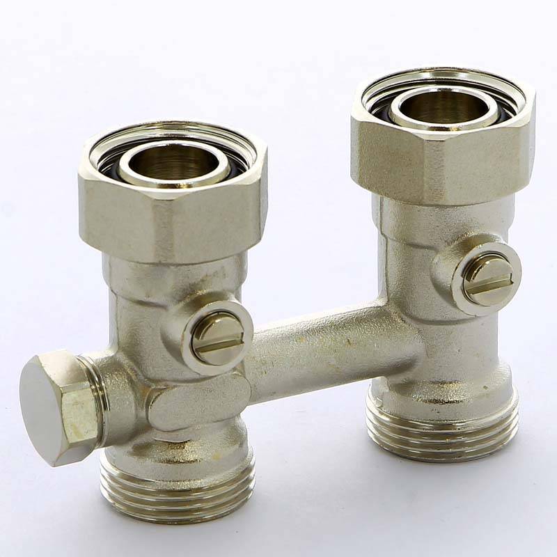 Узел радиаторный прямой Tiemme 3/4 x 3/4 x 18 с байпасом и кранами 3390007