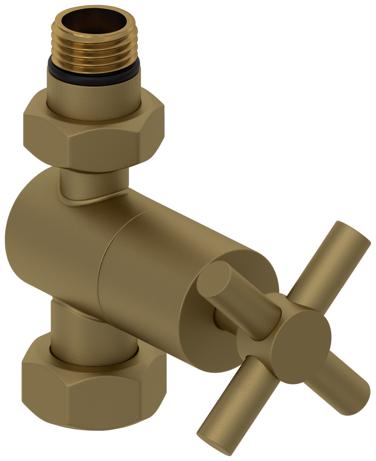 Вентиль регулировки температуры Сунержа прямой крест G 1/2 x G 3/4 золото матовое 032-1409-1234