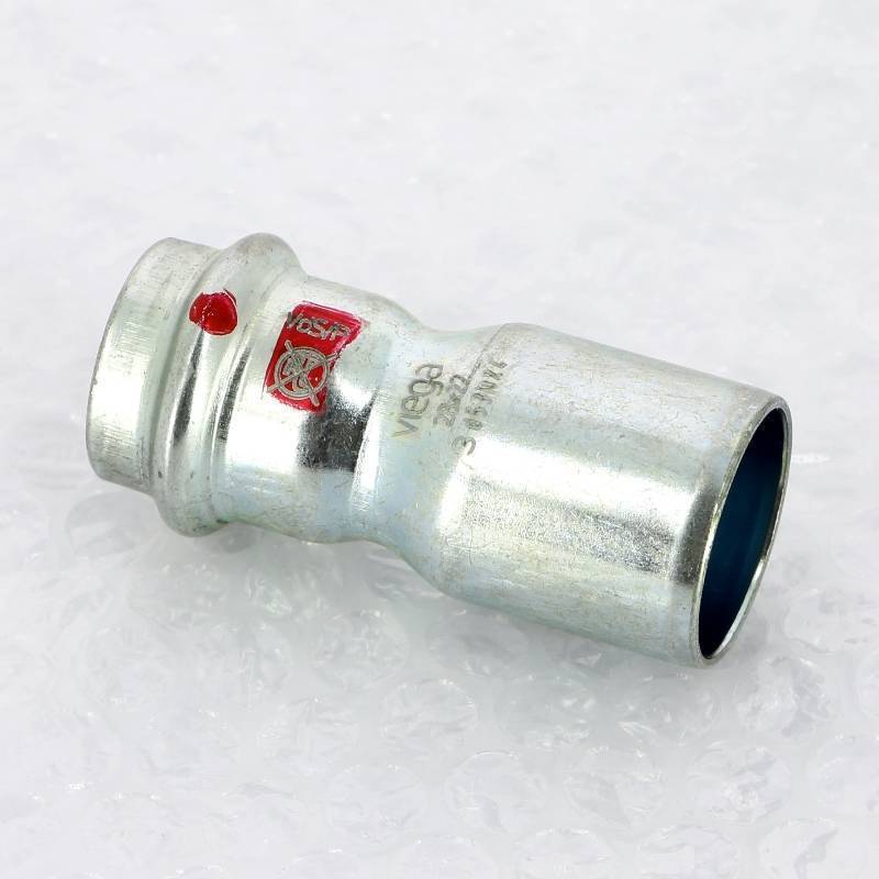 Муфта-вставка пресс из оцинкованной стали Viega Prestabo 28х22 мм 558543