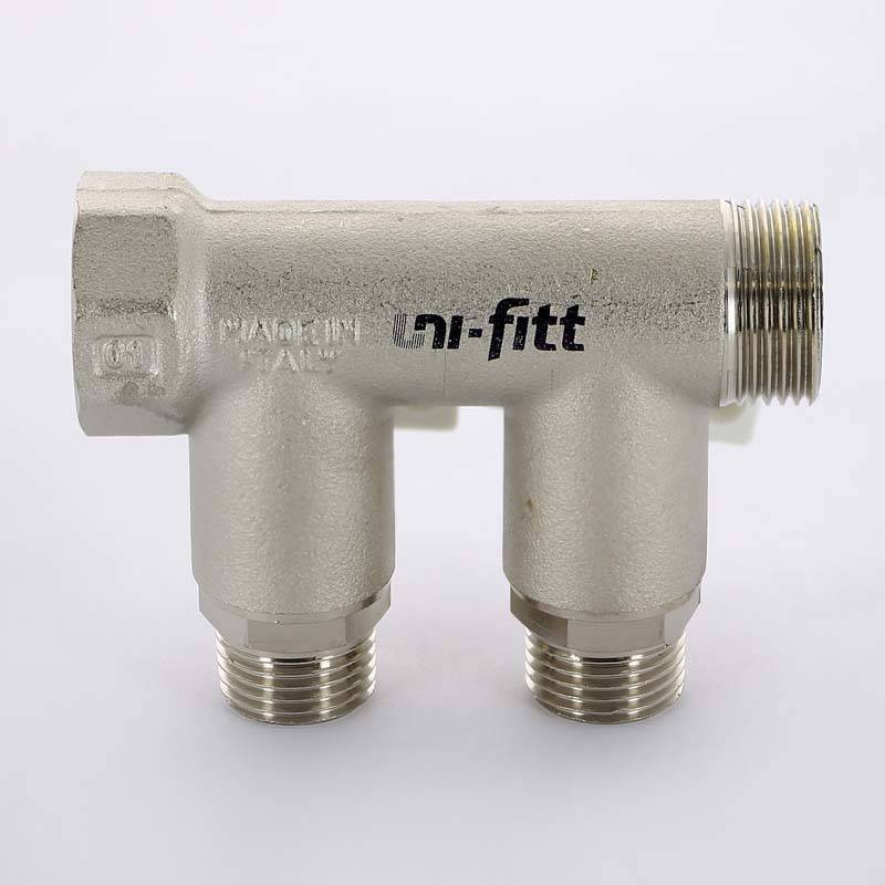 Коллектор с шаровыми кранами Uni-Fitt 3/4х1/2 2 выхода 40 мм 420N3220
