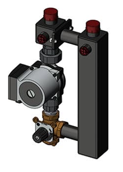 Насосный модуль Zota СП25/40 со смесителем под привод Grundfos 130 мм AGR4932002008