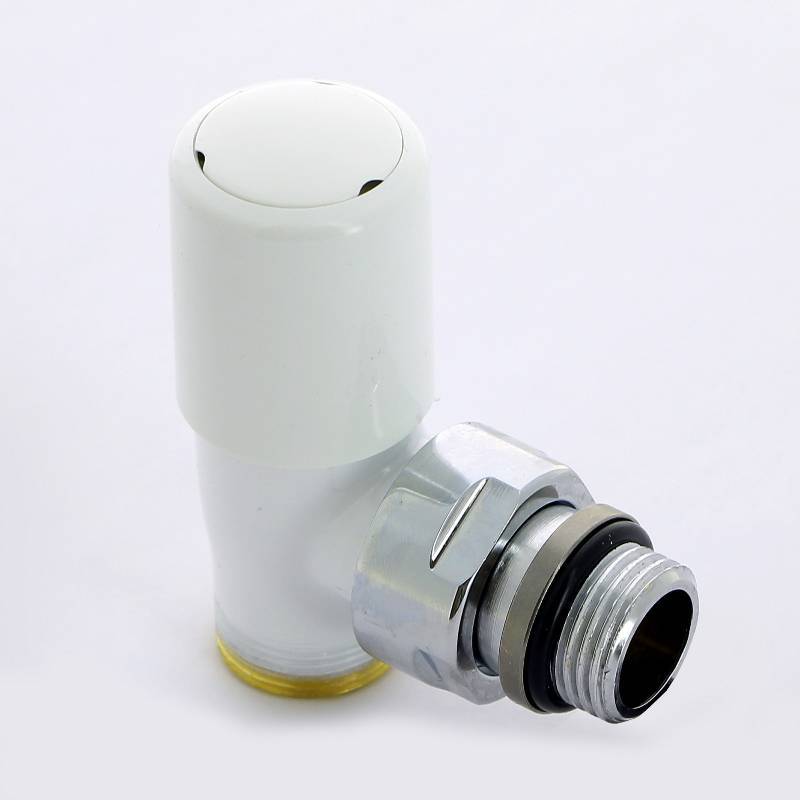 Вентиль ручной Carlo Poletti New-Smart угловой 1/2 x M24 белый V77110E