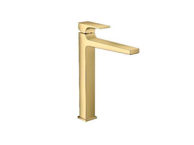 Смеситель для раковины Hansgrohe Metropol настенный скрытого монтажа излив 225 мм полированное золото 32512990