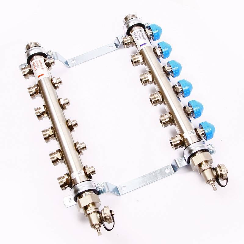 Коллекторная группа Uni-Fitt 1 x 3/4 6 выходов с балансировочными и термостатическими вентилями 456W4306