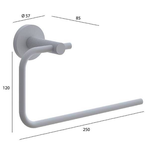 Держатель для туалетной бумаги подвесной Boheme Uno никель матовый 10975-NB