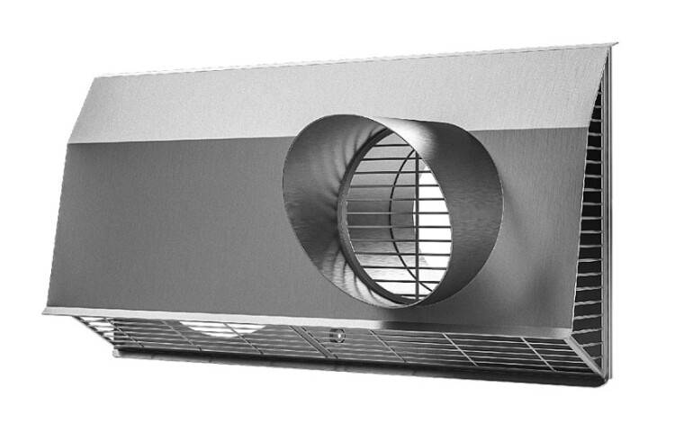 Решетка внешняя комбинированная Zehnder ComfoEdge DN200 подключение слева нержавеющая сталь 990430597