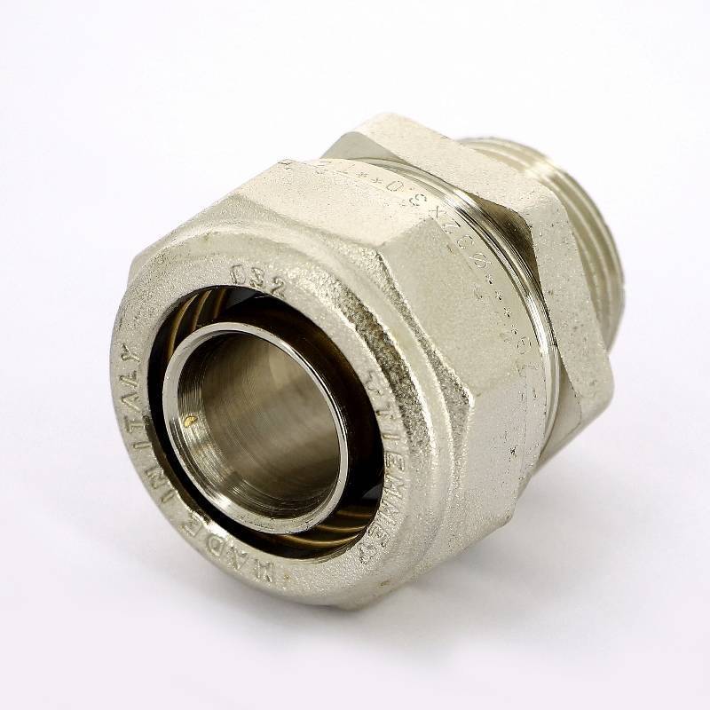 Муфта обжимная Tiemme никелированная 32х1 НР 1600020