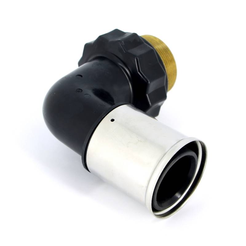 Угольник 90° пресс с наружной резьбой HENCO PVDF 63x2 5PK-6310