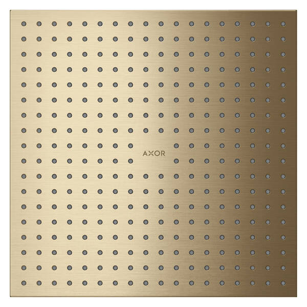 Верхний душ AXOR ShowerSolutions 300x300 мм 1 режим PowderRain встраиваемый в потолок шлифованная бронза 35317140