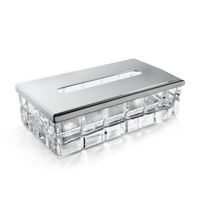 Контейнер для бумажных салфеток настольный 3SC Palace 230х125х70 мм никель сатинированный черный матовый PA70ACRCFSM