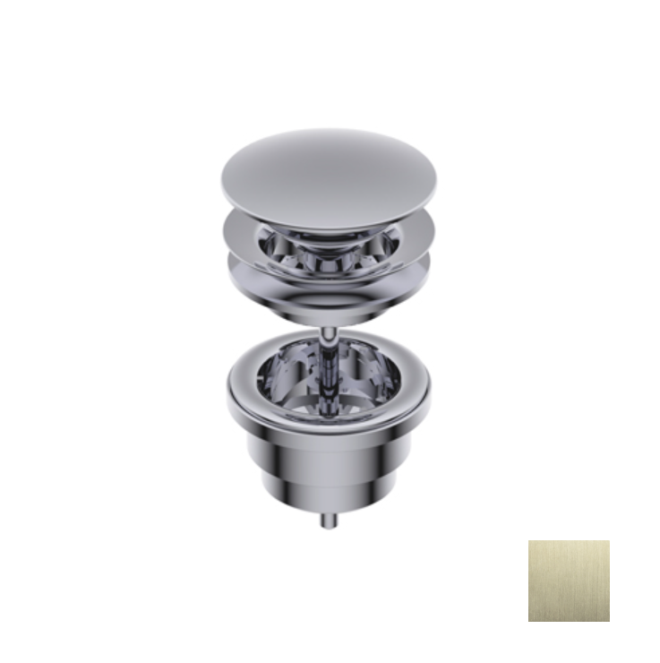 Донный клапан Ritmonio для раковины 1 1/4 нажимной Click Clack цвет Brushed champagne PVD E0BA0176SFF46