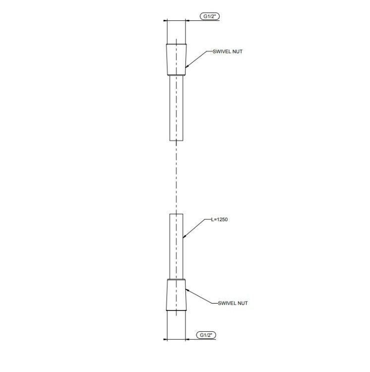 Шланг для душа Gessi Cromalux 1250 мм Finox Brushed Nickel 29744149
