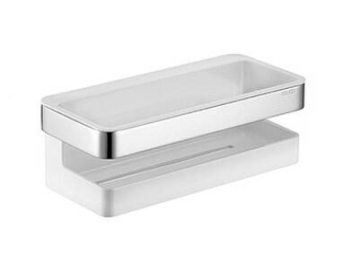 Полка для душа Keuco Moll 240х110х80 мм хром/белый 12758010000