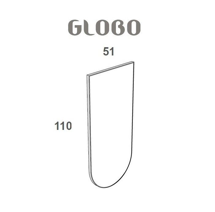 Зеркало Globo LALITA прямоугольное 510x1100 мм без подсветки белый матовый LT045LBO
