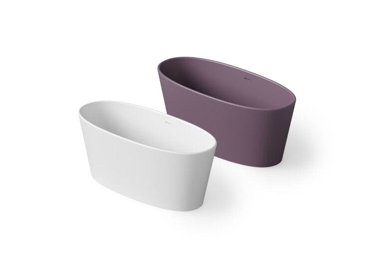 Ванна DEA Design Nature 1580x700x660 мм отдельностоящая Solid Surface цвет белый матовый DD8602 1580 18