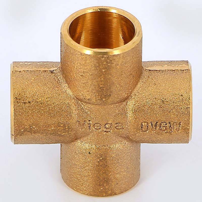 Крестовина под пайку Viega 15 мм медная 138851