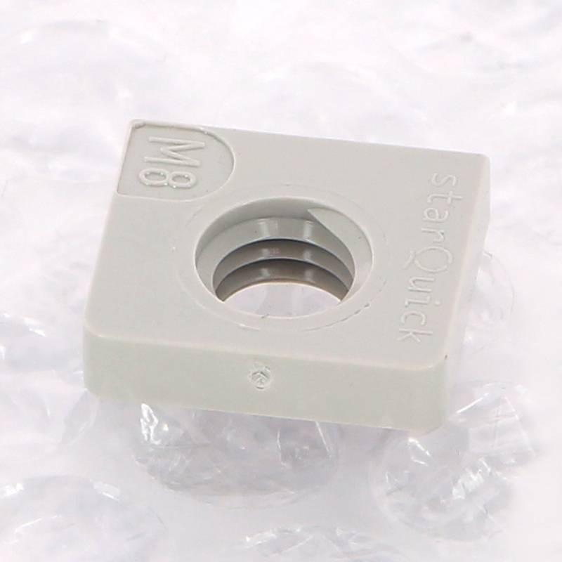 Гайка Walraven starQuick M8 для хомута поликарбонат серая 0854308