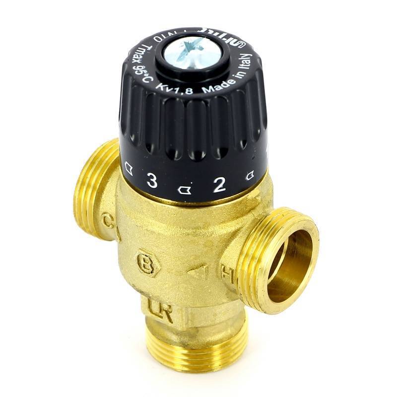 Клапан термосмесительный Uni-Fitt 3/4 30-65 °C смешение в центр 353G2230